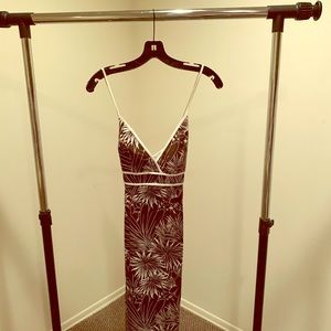 Laundry brown and white print sundress